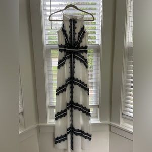 Black and white long dress